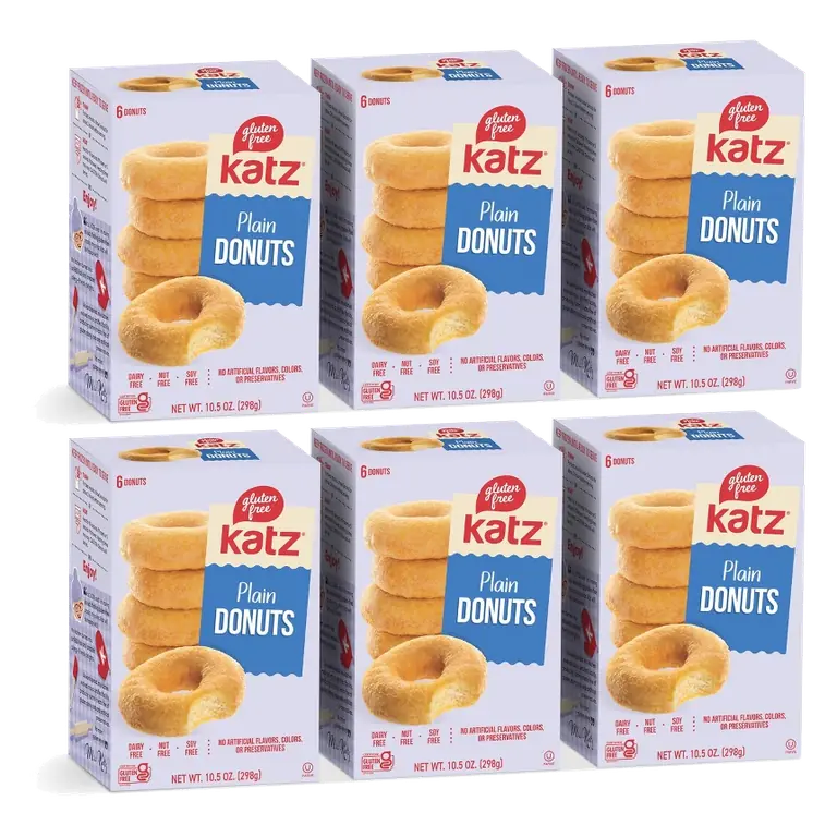 Katz Gluten Free Plain Donuts, 6 Pack
