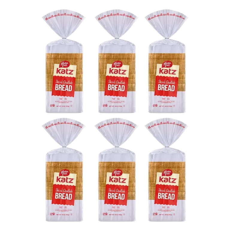 Katz Gluten Free Sliced Challah Bread, 6 Pack