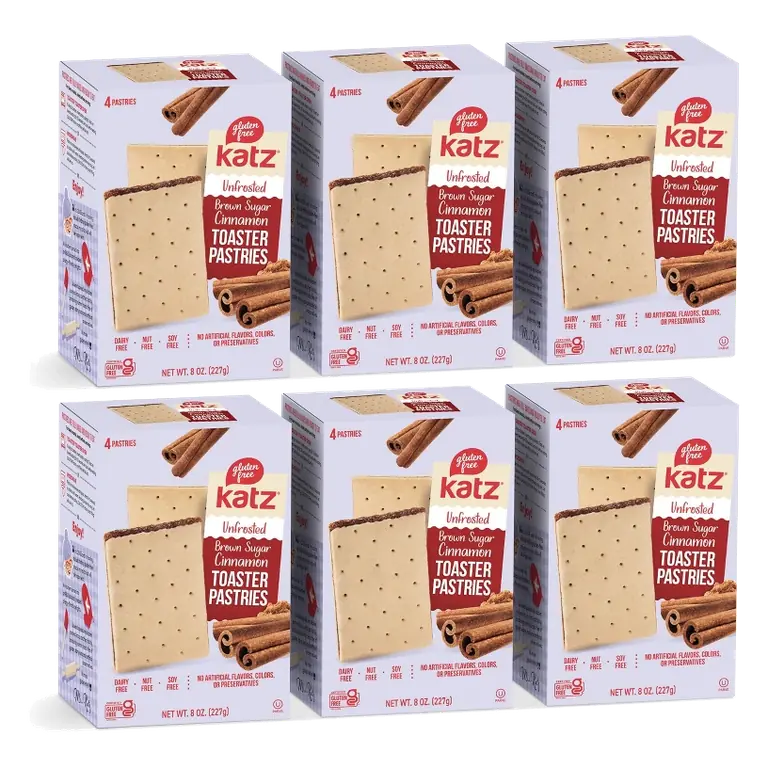 Katz Gluten Free Toaster Pastries - Cinnamon (Unfrosted) - 6 Pack