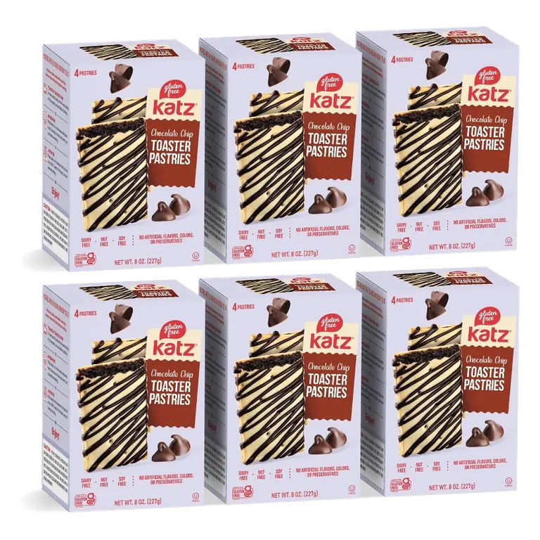 Katz Gluten Free Toaster Pastries - Chocolate Chip - 6 Pack