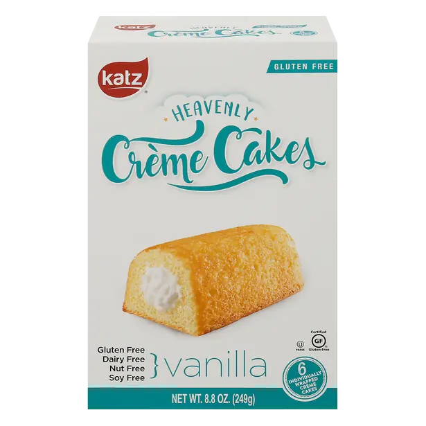 Gluten Free Vanilla Heavenly Creme Cakes - 6 ct Frozen