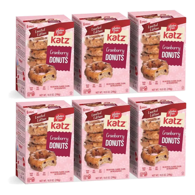 Katz Gluten Free Cranberry Donuts, 6 Pack