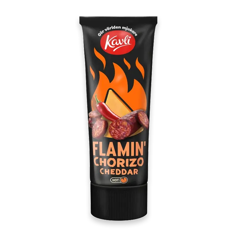 Mjukost Flamin Chorizo Cheddar 250g