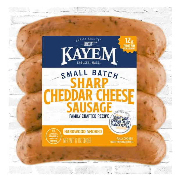 All Natural Sharp Cheddar Cheese Sausage - 4 ct