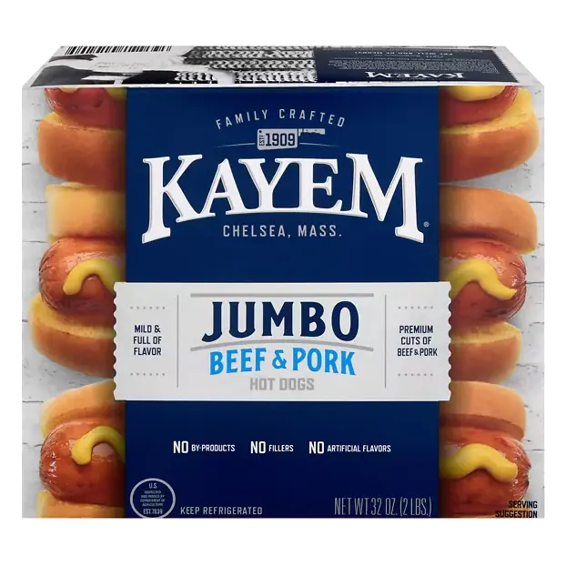 Jumbo Beef & Pork Jumbo Hot Dogs
