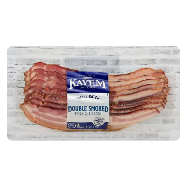 Small Batch Double Smoked Thick Cut Bacon Sliced