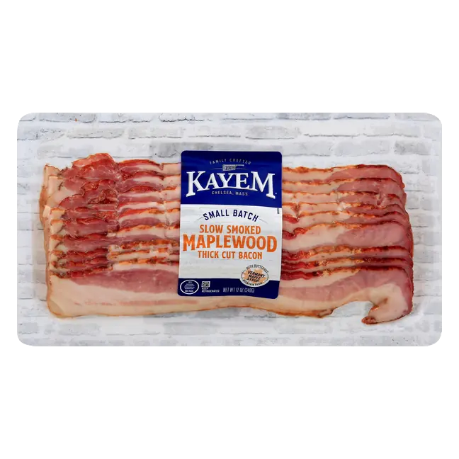 Small Batch Slow Smoked Maplewood Thick Cut Bacon Sliced