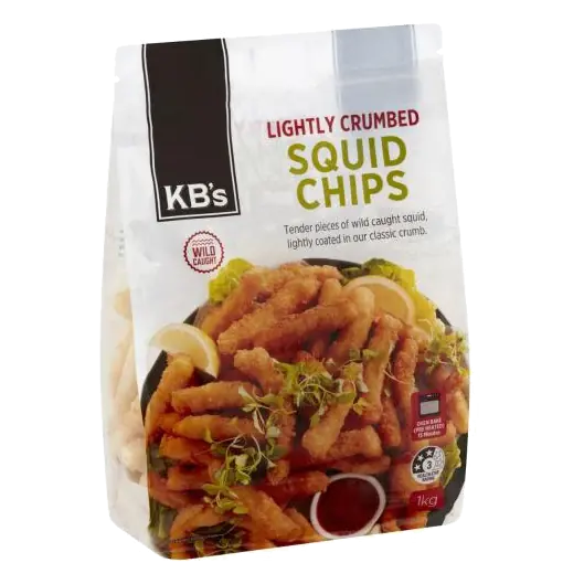 Tender Squid Chips Lightly Crumbed