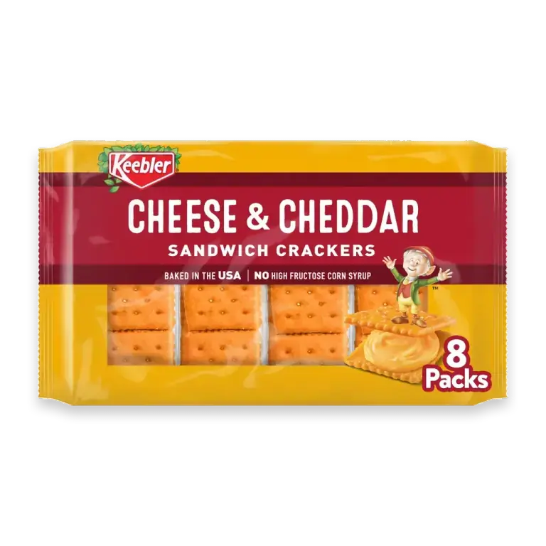 Cheese and Cheddar Sandwich Snack Crackers