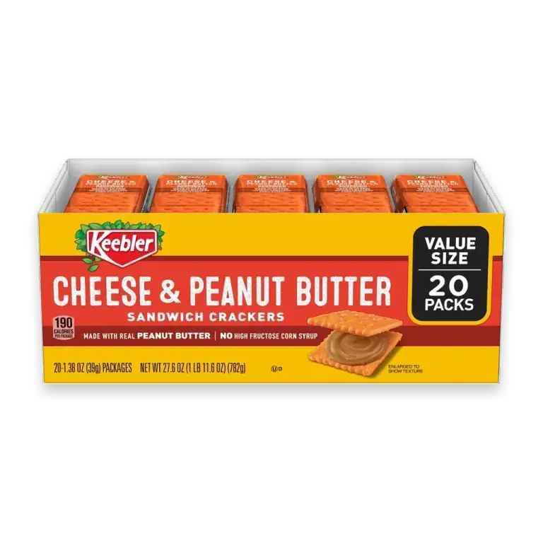 Cheese and Peanut Butter Sandwich Snack Crackers