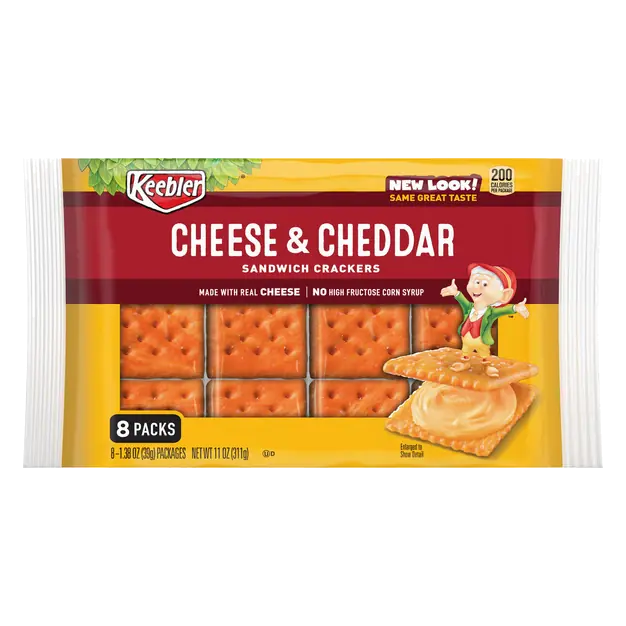 Cheese & Cheddar Sandwich Crackers - 8 ct