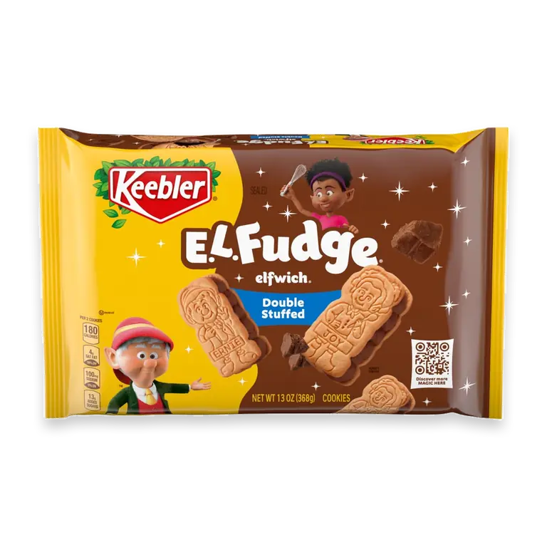 E.L. Fudge Double Stuffed Elfwich Cookies Sandwich Cookies Stuffed with Crème Filling