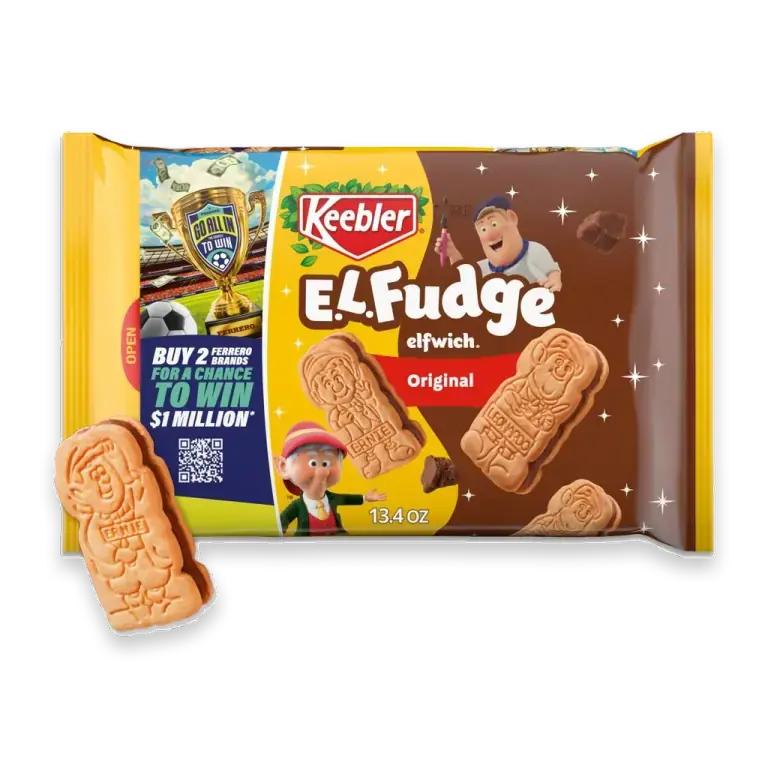 E.L. Fudge Elfwich Cookies Sandwich Cookies Stuffed with Crème Filling