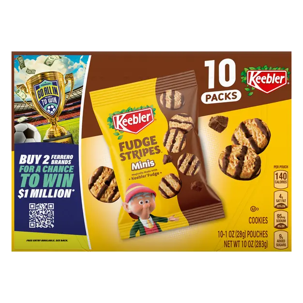 Mini Fudge Stripes Cookies - 10 ct