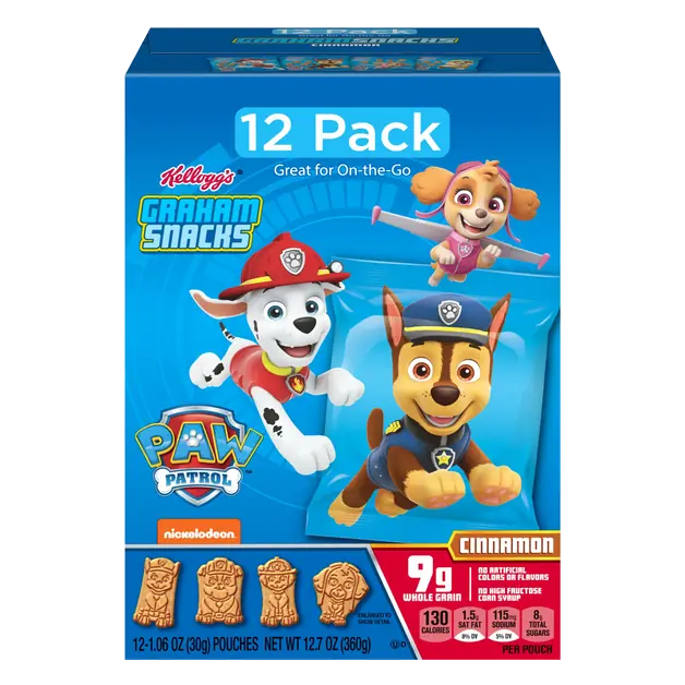 Paw Patrol Cinnamon Graham Crackers Packs - 12 ct