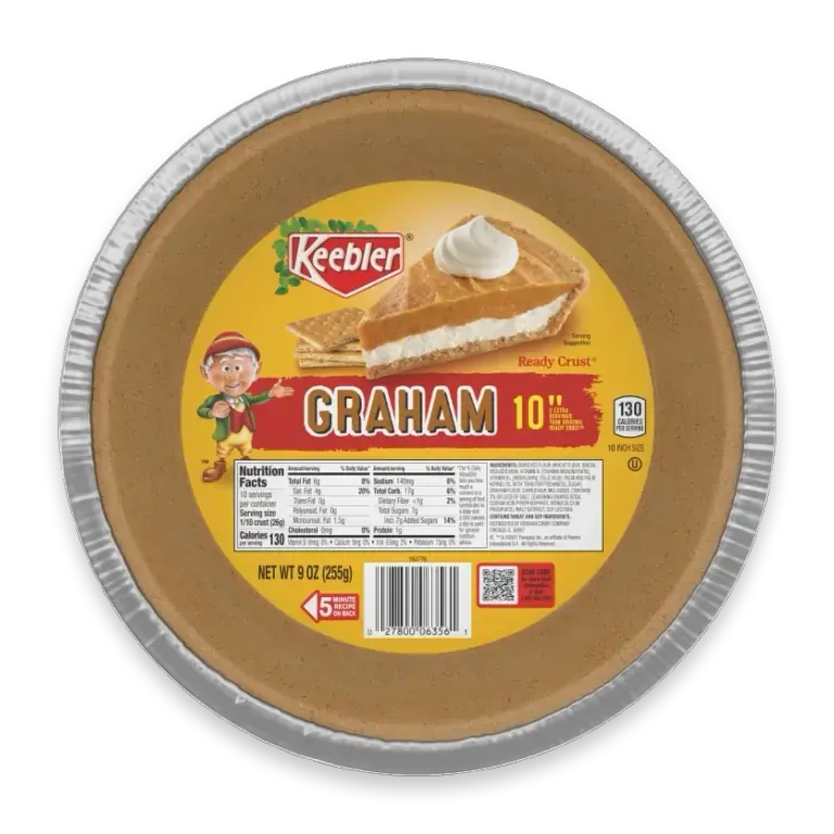 Ready Crust 10-Inch Graham Cracker Premade Pie Crust For Baking And No-Bake