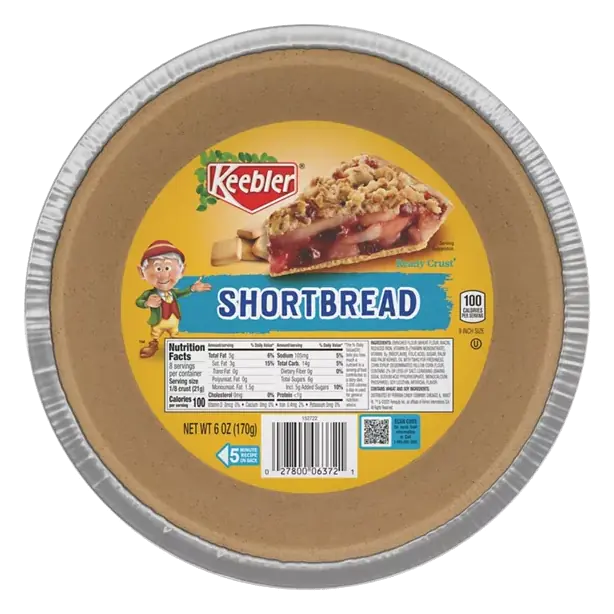 Ready Crust 9-Inch Shortbread Pie Crust, Premade Pie Crust