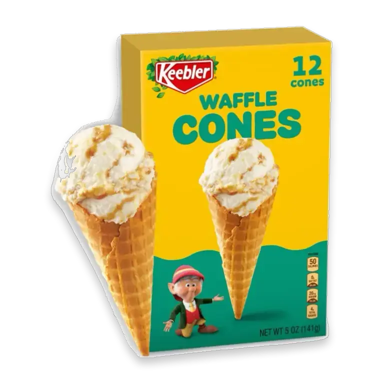 Waffle Cones Sweet & Crispy Ice Cream Cones for Desserts