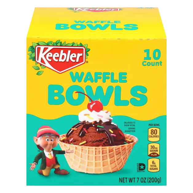 Waffle Ice Cream Bowls - 10 ct