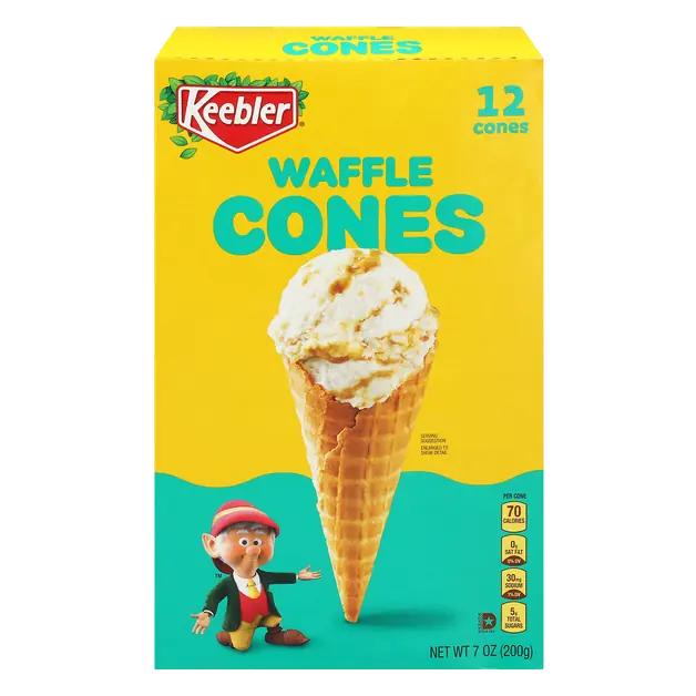 Waffle Ice Cream Cones - 12 ct