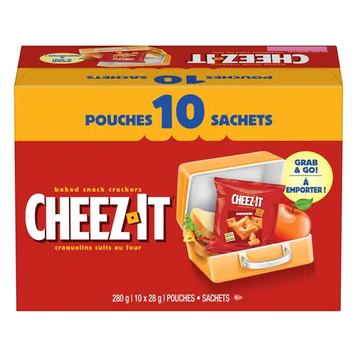 Cheez-It Baked Snack Crackers Pouches 10 x 28 g