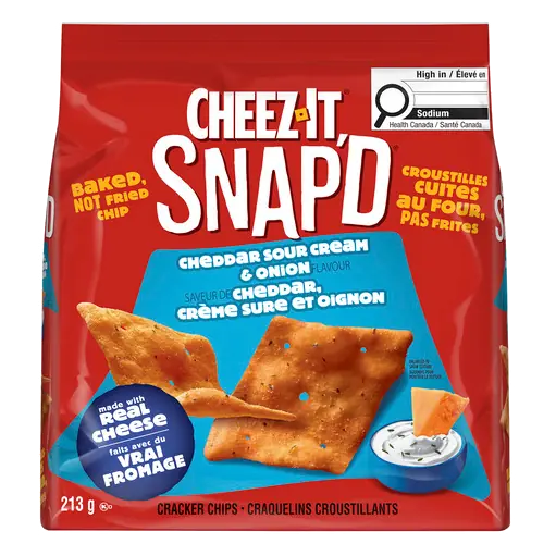 Cheez It Snap'd Cracker Cheddar Sour Cream & Onion 213 g