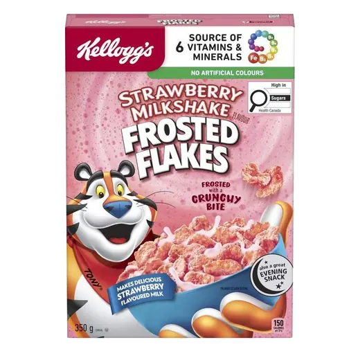 Kellogg's Frosted Flakes Cereal Strawberry Milkshake 350 g