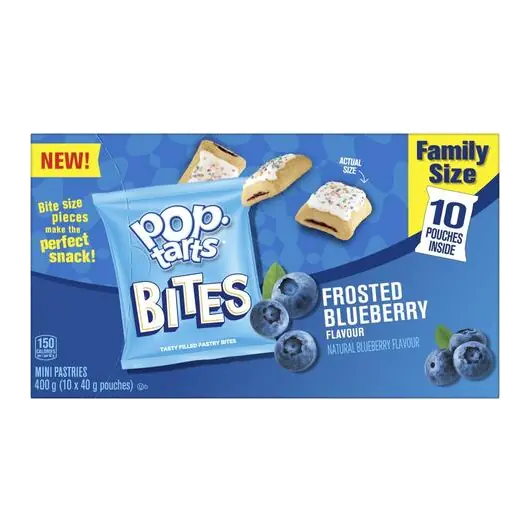 Kellogg's Pop Tart Bites Frosted Blueberry 10 Count 400 g
