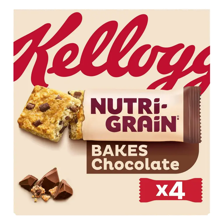 4 x 45g Nutri-Grain Bakes Chocolate Snack Bars