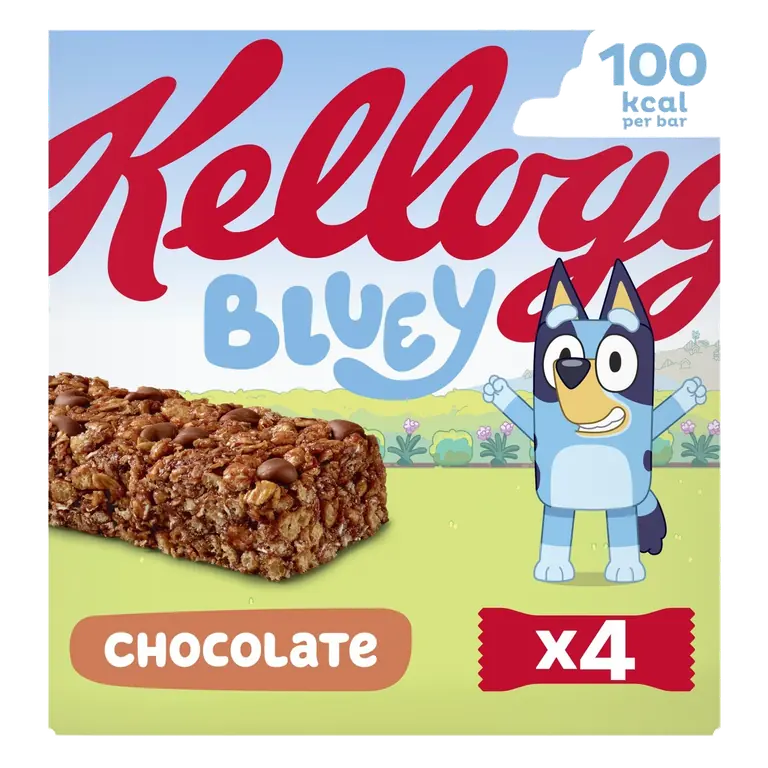 Bluey Chocolate Cereal Bars 4 x 25g