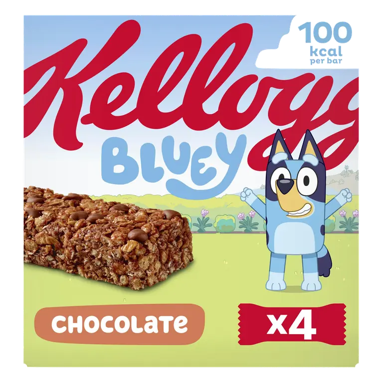Kellogg's Bluey Chocolate Multigrain Snack Bar 4x25g