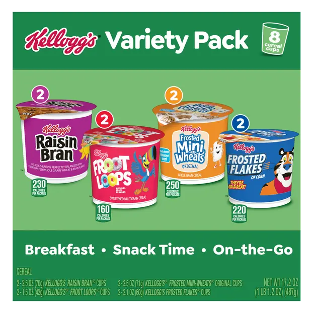 Cereal Cup Variety Pack - 8 ct