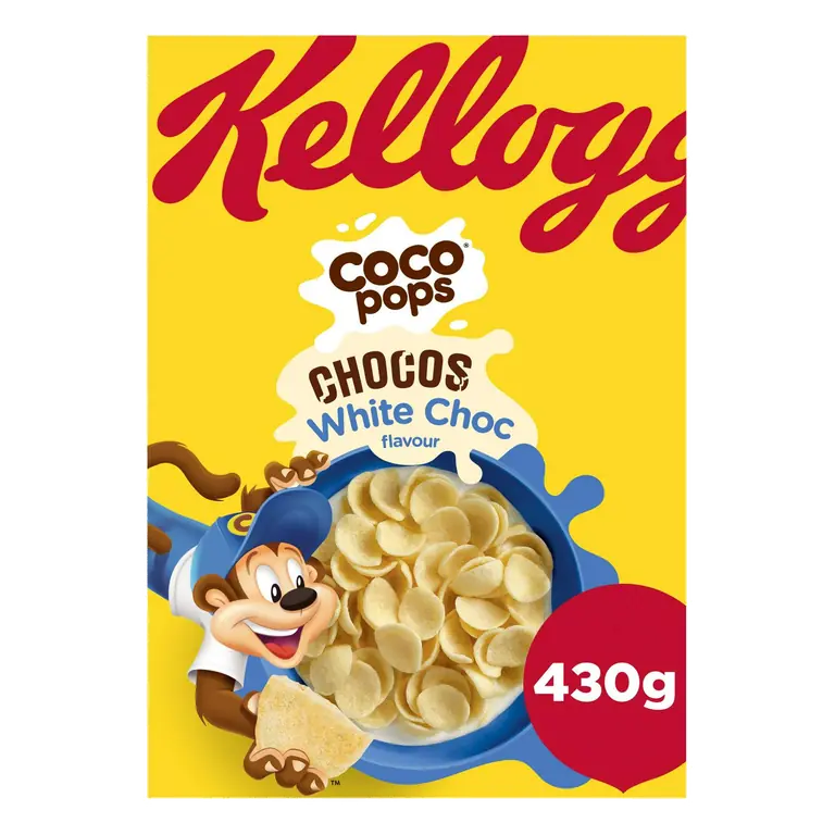 Kellogg’s Coco Pops 430g Chocos White Chocolate Breakfast Cereal