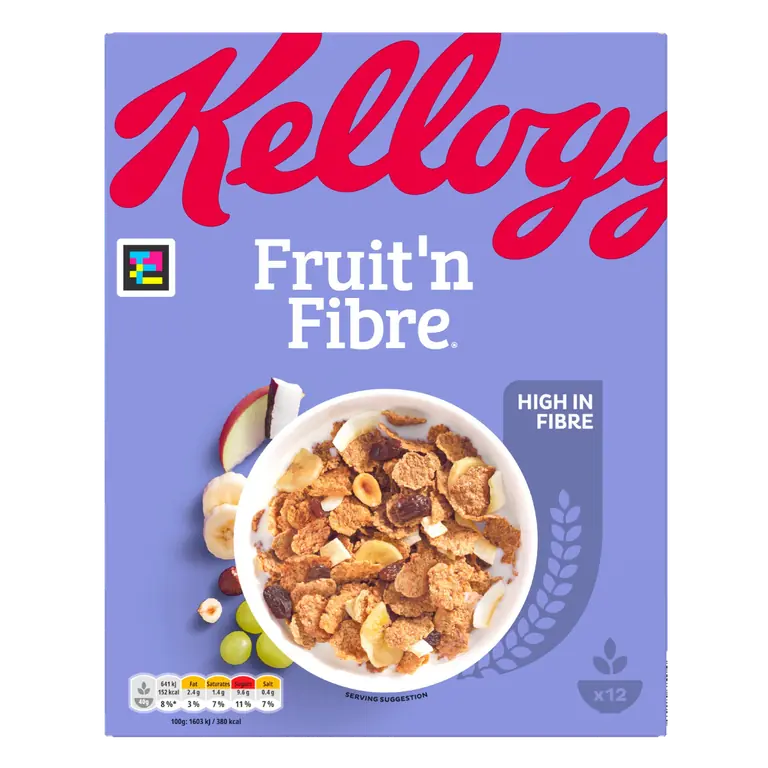Kellogg's Fruit 'n Fibre Breakfast Cereal 500g