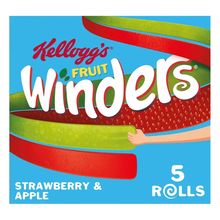 Kellogg's Fruit Winders Doubles Strawberry & Apple Snack Rolls 5x17g