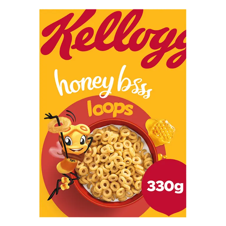 Kellogg's Honey Loops Breakfast Cereal 330g