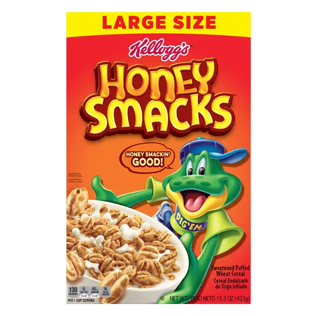 Honey Smacks Puffed Wheat Cereal Large Size