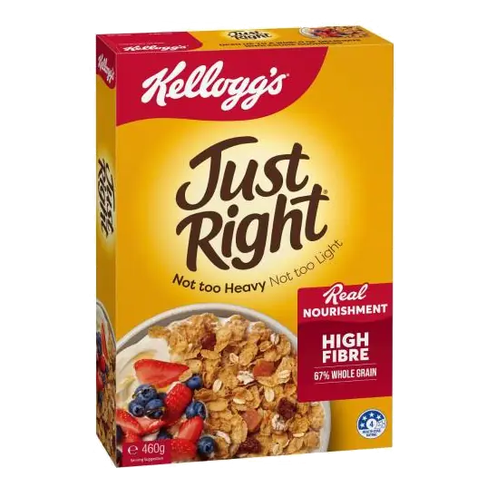 Just Right Breakfast Cereal With Whole Grains Apricot Pieces And Sultanas