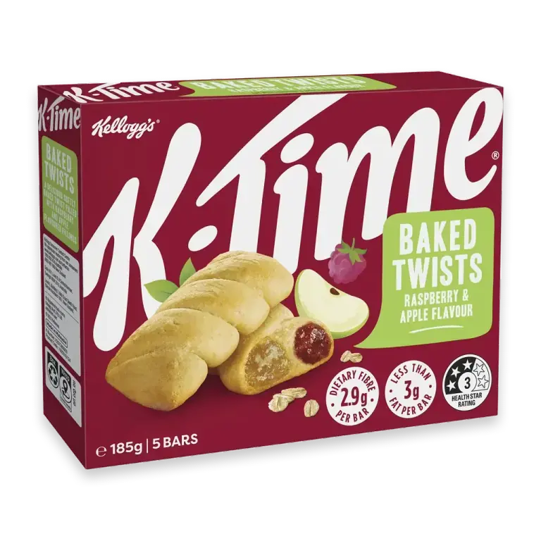 K Time Baked Twists Raspberry & Apple Flavour Snack Bars