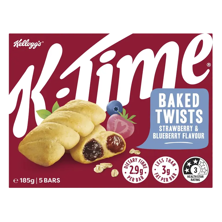 K-Time Baked Twists Strawberry & Blueberry Flavour