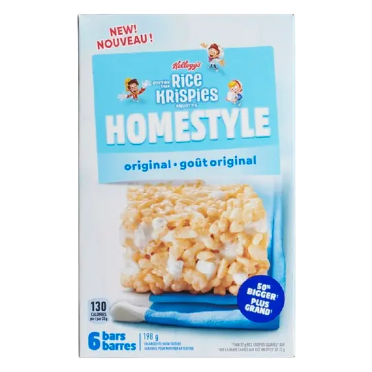 Cereal Bar Rice Krispies Treats Homestyle Original 6 Count 198 g