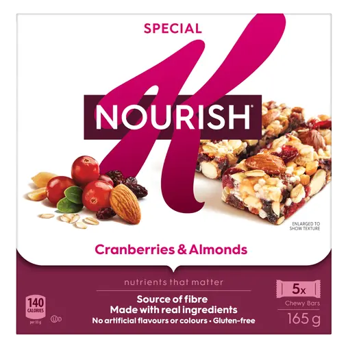 Special K Nourish Cereal Bars Cranberry & Almond 5 x 33 g