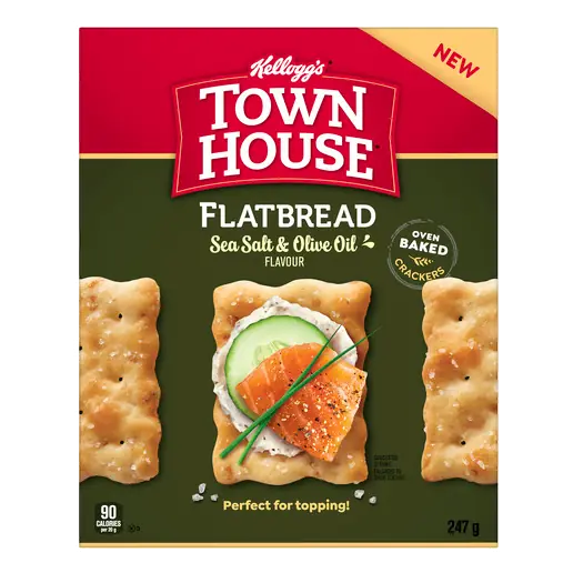 Kellogg's Town House Crackers Flatbread Sea Salt & Olive Oil 247 g