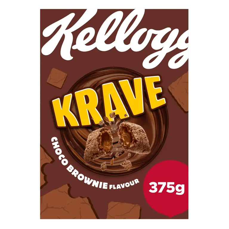 Kellogg's Krave Choco Brownie Breakfast Cereal 375g