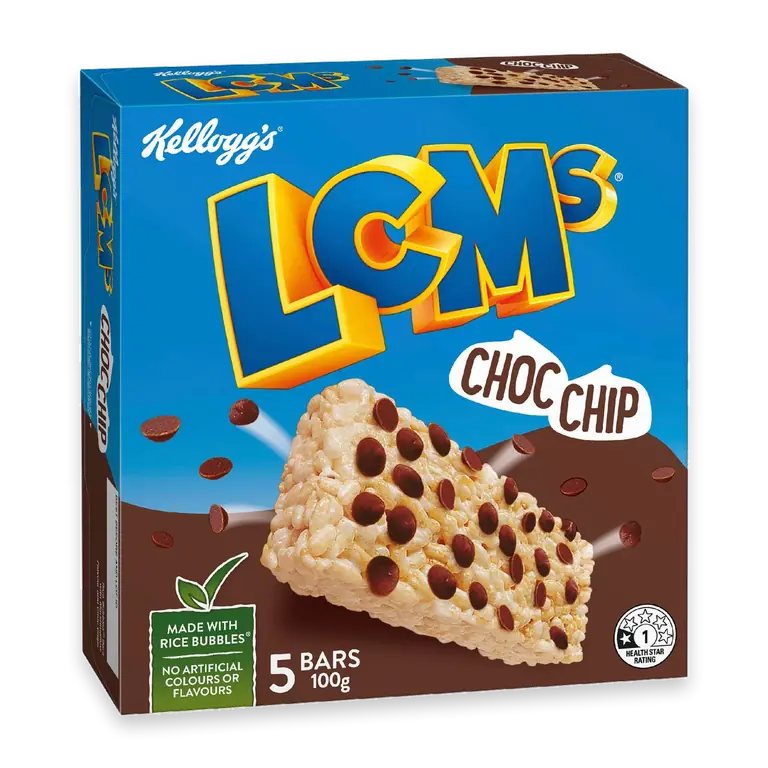 LCMs Choc Chip Rice Bubbles Snack Bars