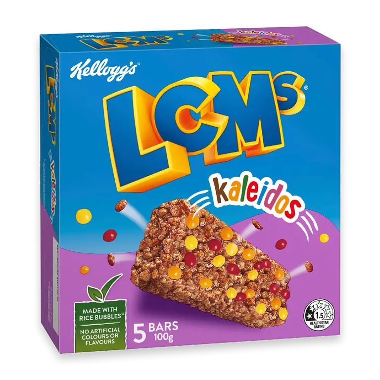 LCMs Kaleidos Rice Bubbles Snack Bars