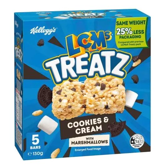 LCMs Treatz Cookies & Cream Bars 5 Pack