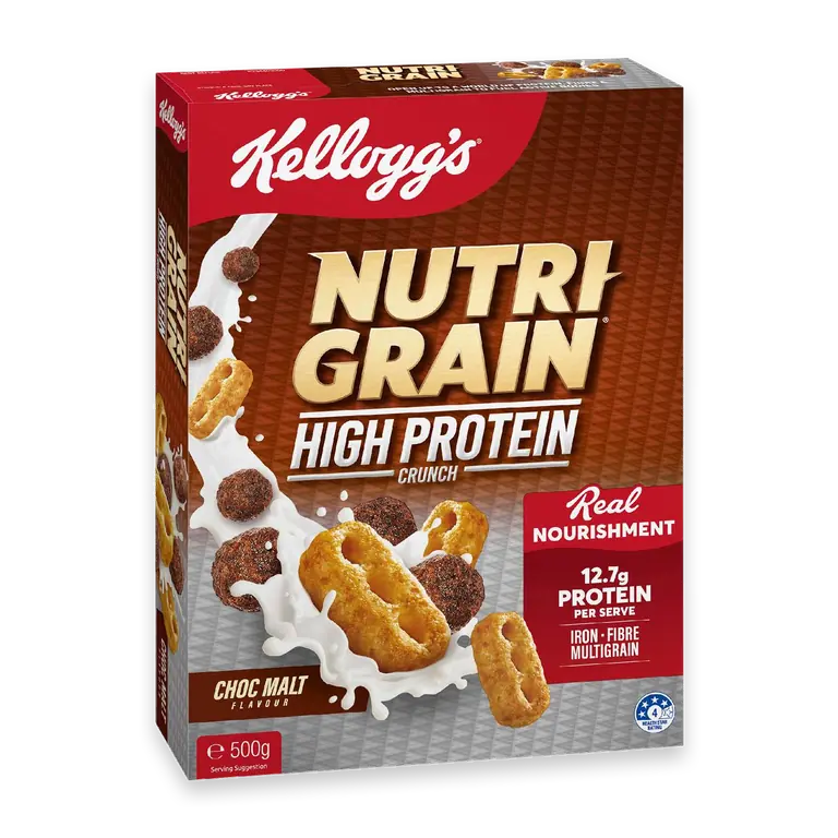 Nutri Grain High Protein Crunch Choc Malt Cereal