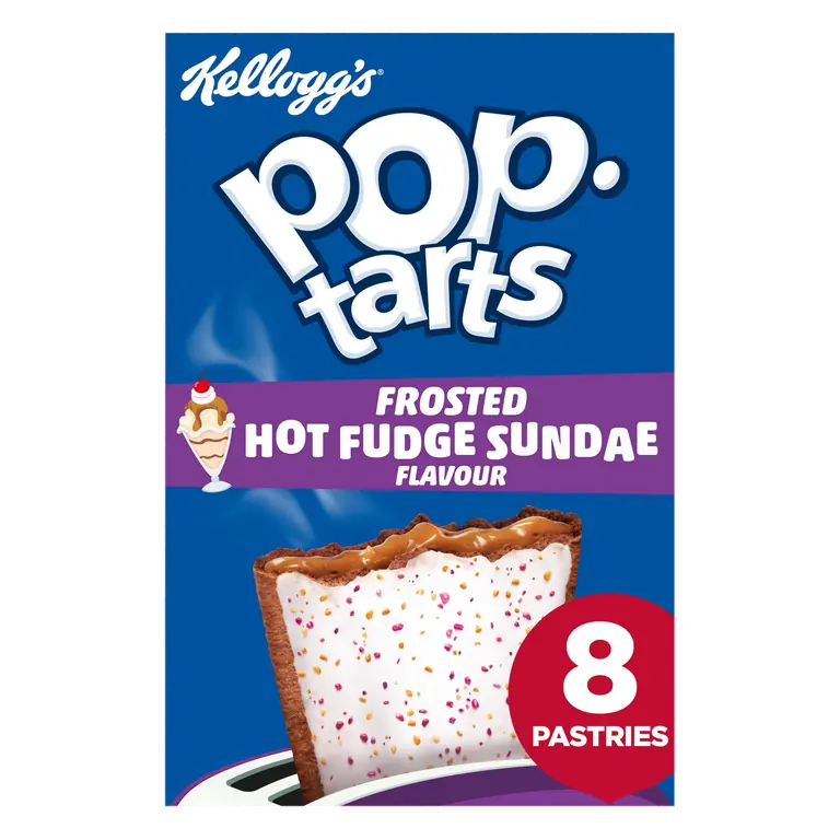 Kellogg's Pop Tarts Frosted Hot Fudge Sundae Pastry Snacks 8 x 48g