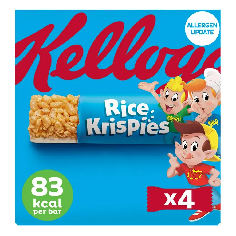Rice Krispies 4 x 20g Breakfast Cereal Milk Multipack Snack Bars